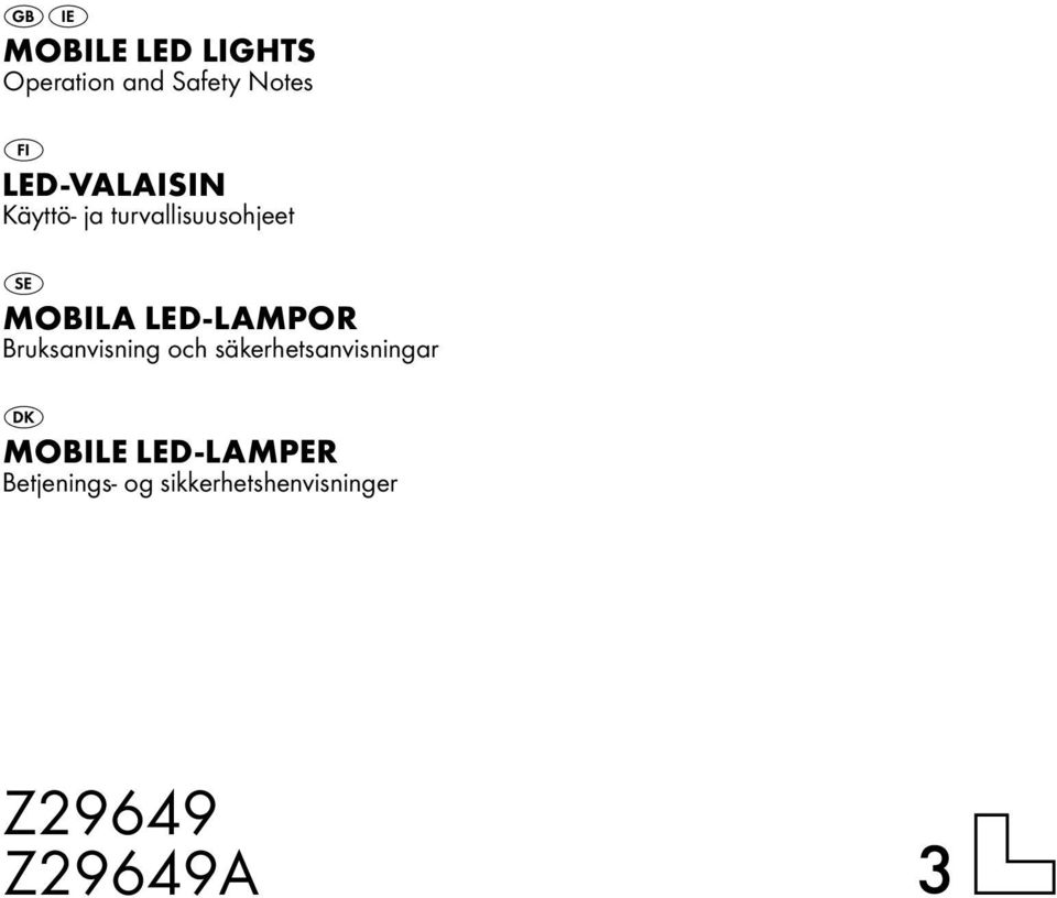 LEDlampor Bruksanvisning och säkerhetsanvisningar