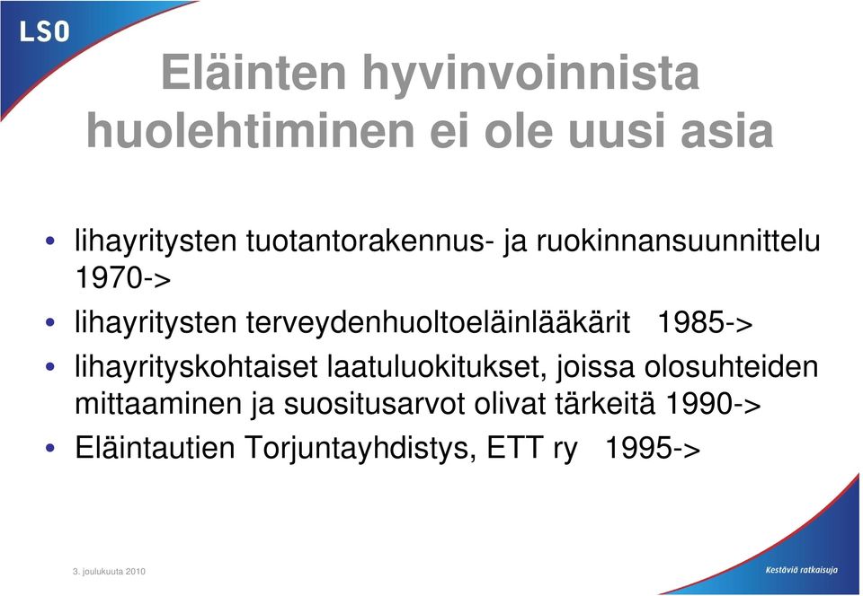 terveydenhuoltoeläinlääkärit 1985-> lihayrityskohtaiset laatuluokitukset, joissa