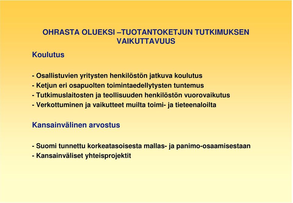 teollisuuden henkilöstön vuorovaikutus - Verkottuminen ja vaikutteet muilta toimi- ja tieteenaloilta