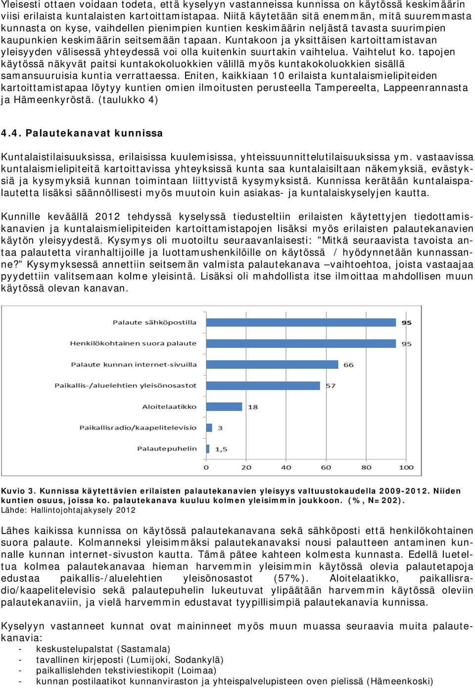 Kuntakoon ja yksittäisen kartoittamistavan yleisyyden välisessä yhteydessä voi olla kuitenkin suurtakin vaihtelua. Vaihtelut ko.