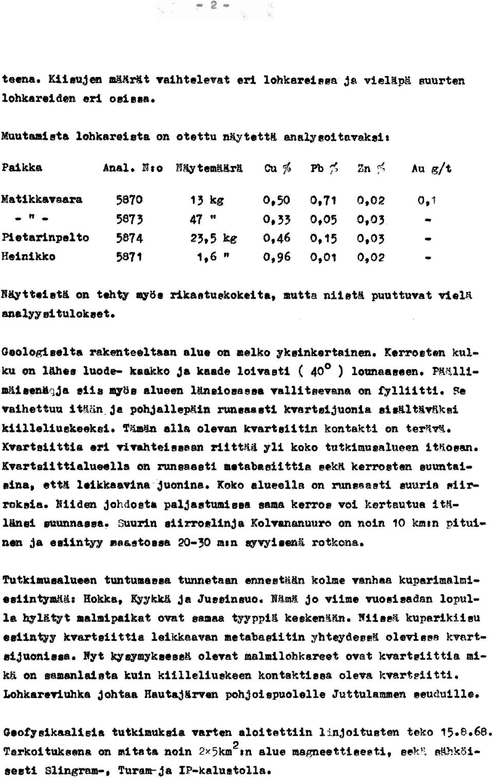 6 " Ot96 0,01 b,02 - BQttrieti4 on tehq myös rfkaaturkokeita, mutta niimtkl puuttuvat vlelr saalyyaitulokset. Oeolodeelta Fskenteeltsan alue on melko yksinkertainen.