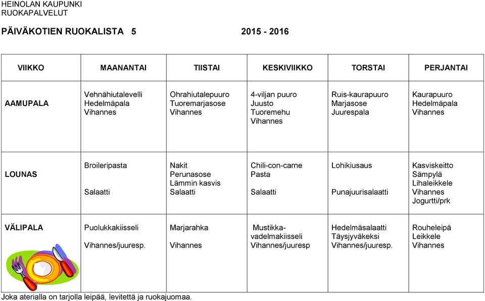 Punajuurisalaatti Kasviskeitto Jogurtti/prk Puolukkakiisseli /juuresp.