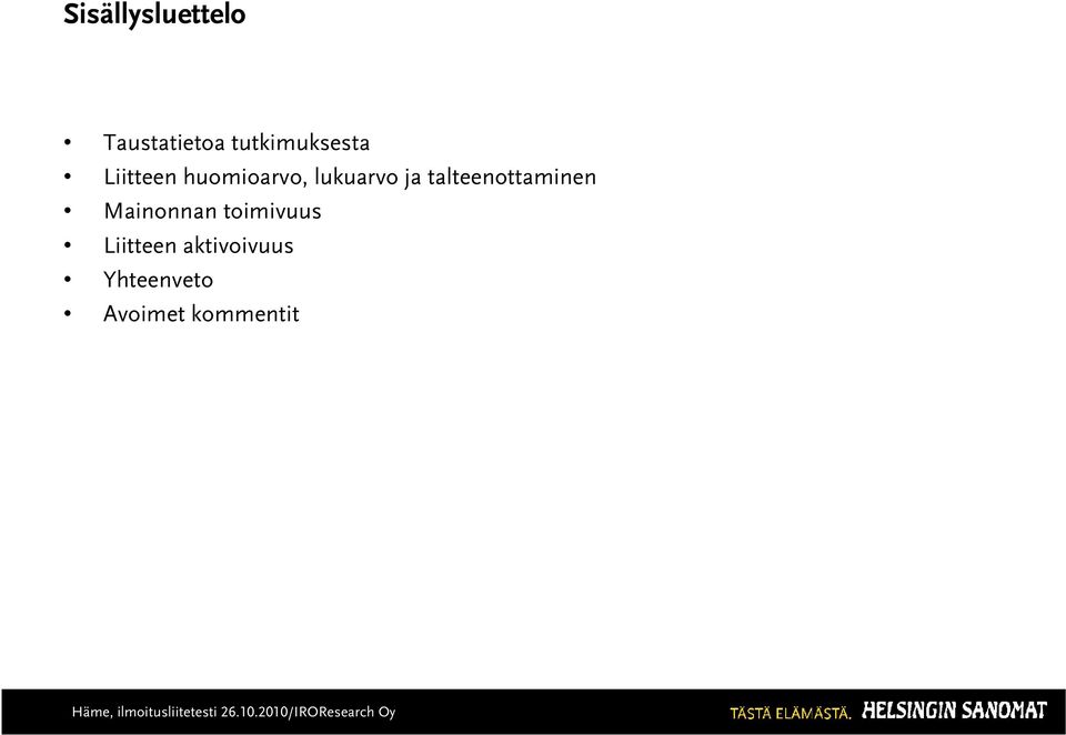 lukuarvo ja talteenottaminen Mainonnan