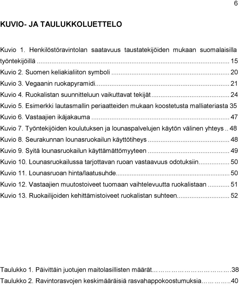 Vastaajien ikäjakauma... 47 Kuvio 7. Työntekijöiden koulutuksen ja lounaspalvelujen käytön välinen yhteys.. 48 Kuvio 8. Seurakunnan lounasruokailun käyttötiheys... 48 Kuvio 9.