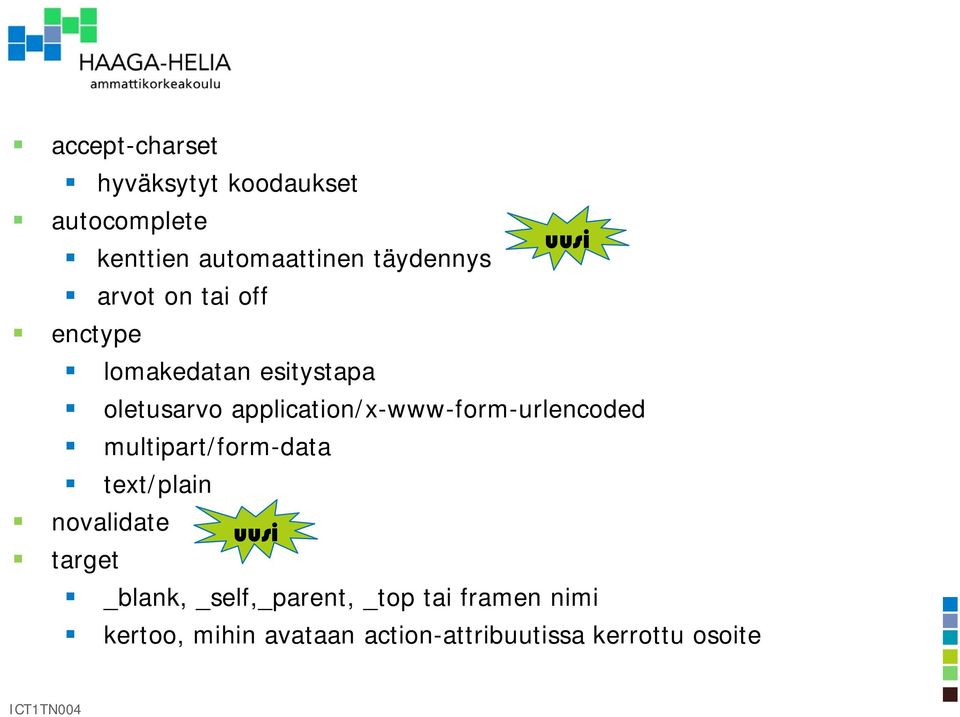 application/x-www-form-urlencoded multipart/form-data text/plain novalidate