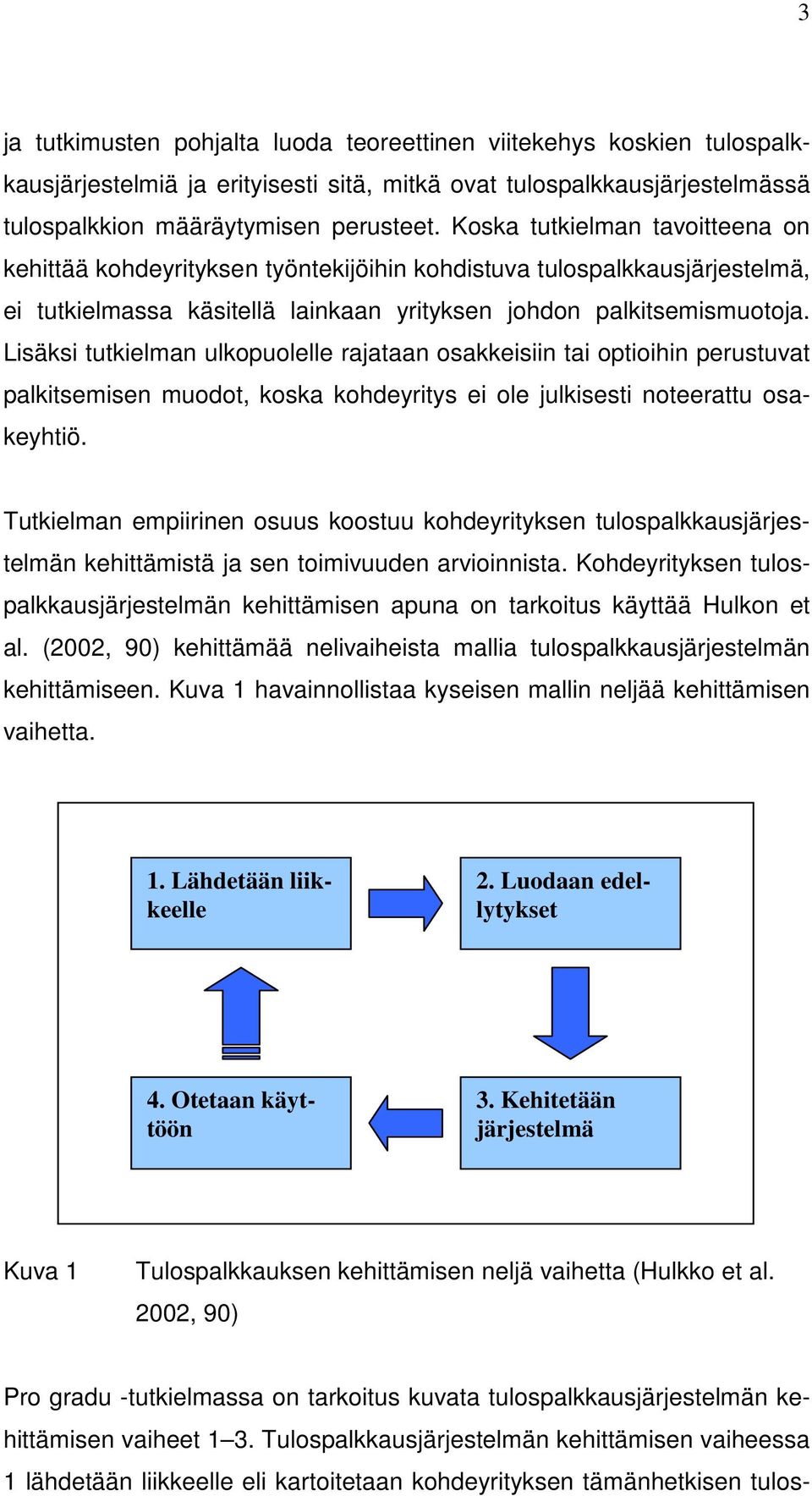 Lisäksi tutkielman ulkopuolelle rajataan osakkeisiin tai optioihin perustuvat palkitsemisen muodot, koska kohdeyritys ei ole julkisesti noteerattu osakeyhtiö.