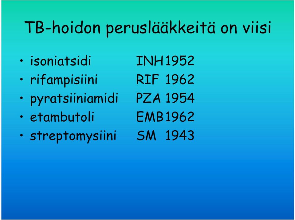 RIF 1962 pyratsiiniamidi PZA 1954