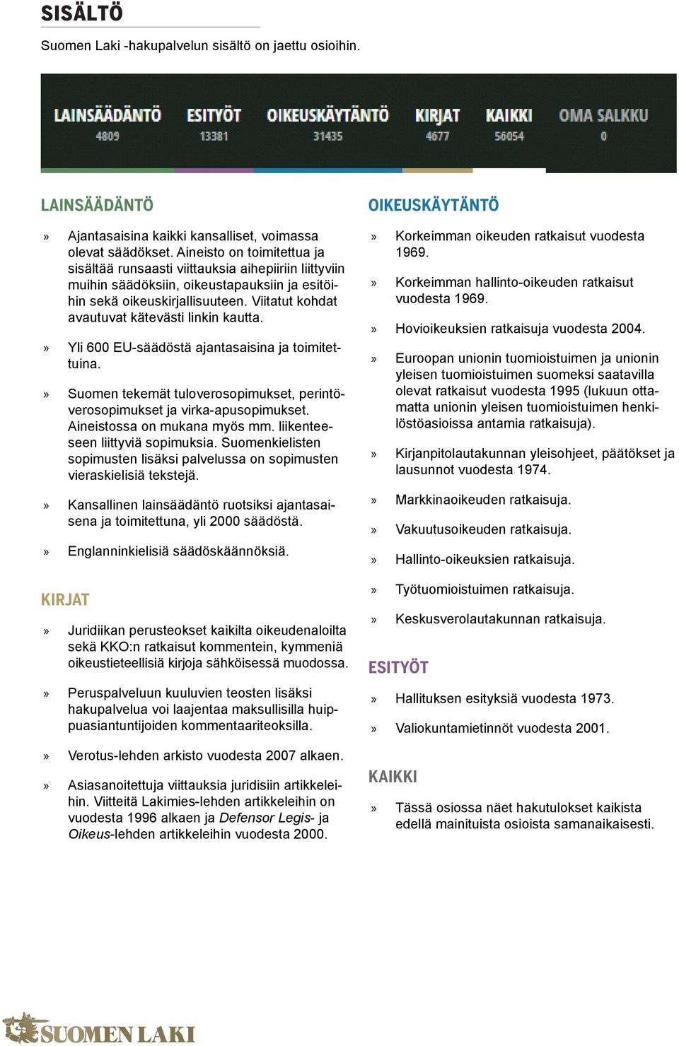 Viitatut kohdat avautuvat kätevästi linkin kautta. Yli 600 EU-säädöstä ajantasaisina ja toimitettuina. Suomen tekemät tuloverosopimukset, perintöverosopimukset ja virka-apusopimukset.