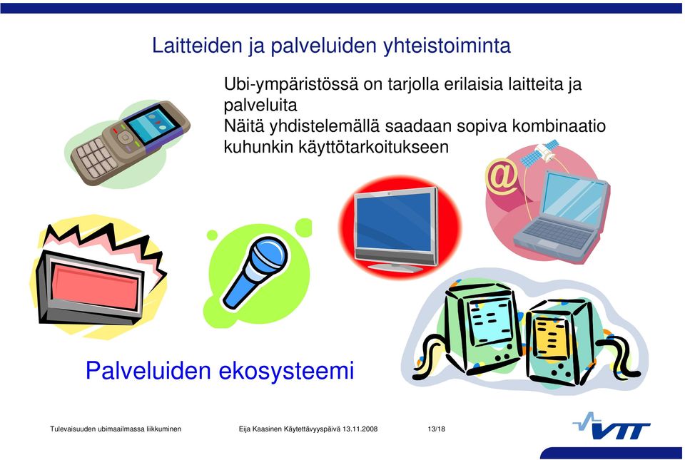 kombinaatio kuhunkin käyttötarkoitukseen Palveluiden ekosysteemi