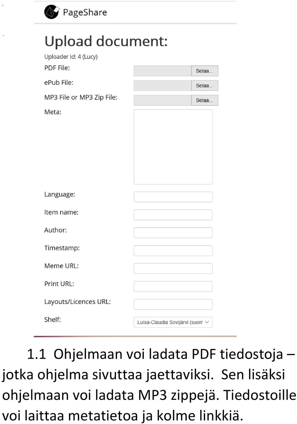 Sen lisäksi ohjelmaan voi ladata MP3