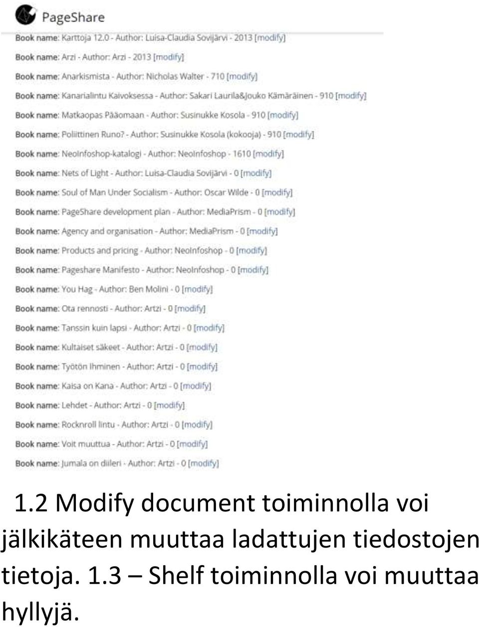 ladattujen tiedostojen tietoja.
