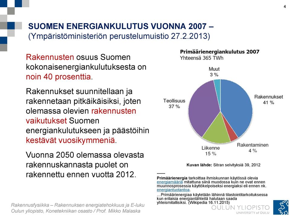 Vuonna 2050 olemassa olevasta rakennuskannasta puolet on rakennettu ennen vuotta 2012.