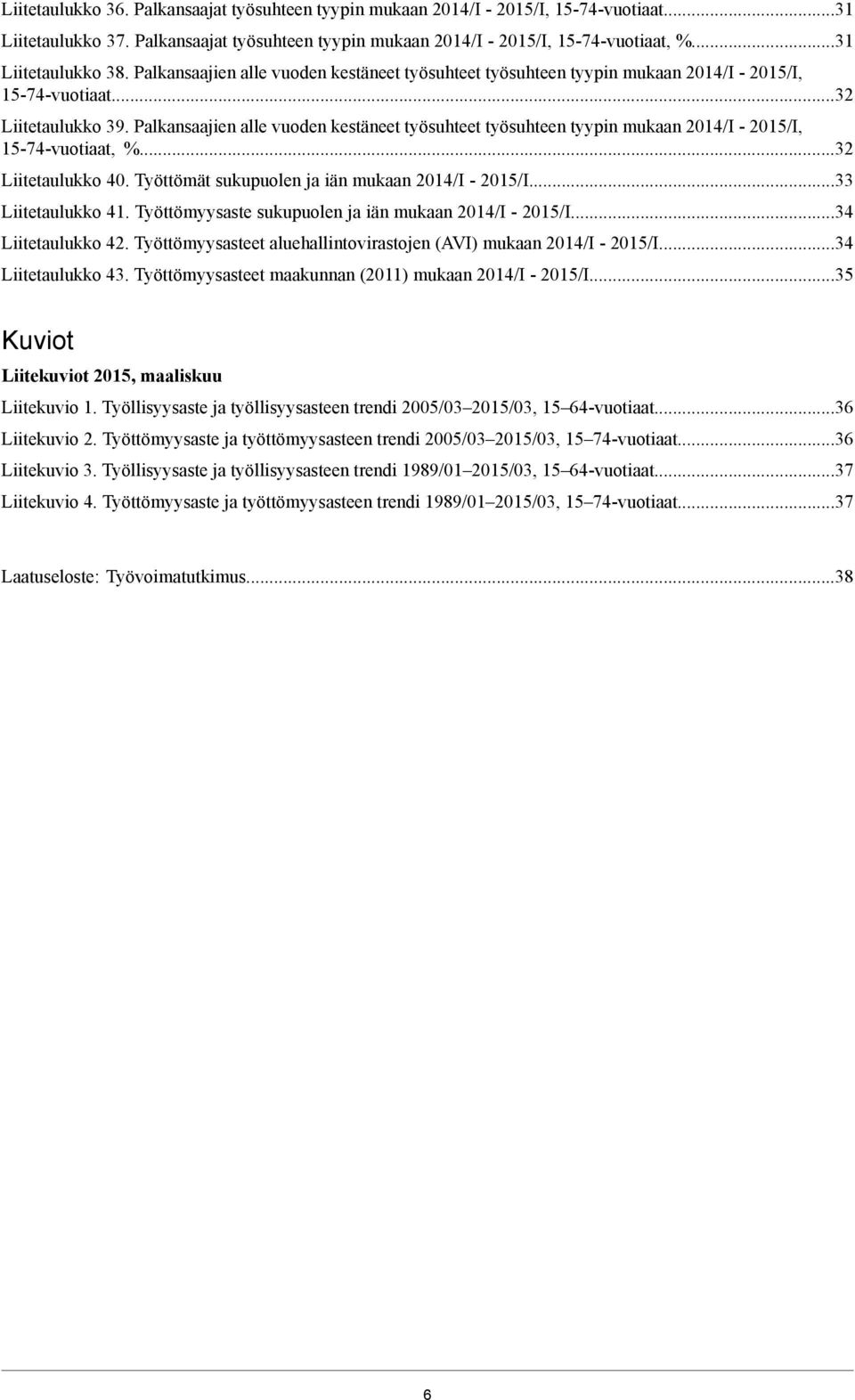 ..32 Liitetaulukko 40. Työttömät sukupuolen ja iän mukaan...33 Liitetaulukko 41. Työttömyysaste sukupuolen ja iän mukaan...34 Liitetaulukko 42. Työttömyysasteet aluehallintovirastojen (AVI) mukaan.