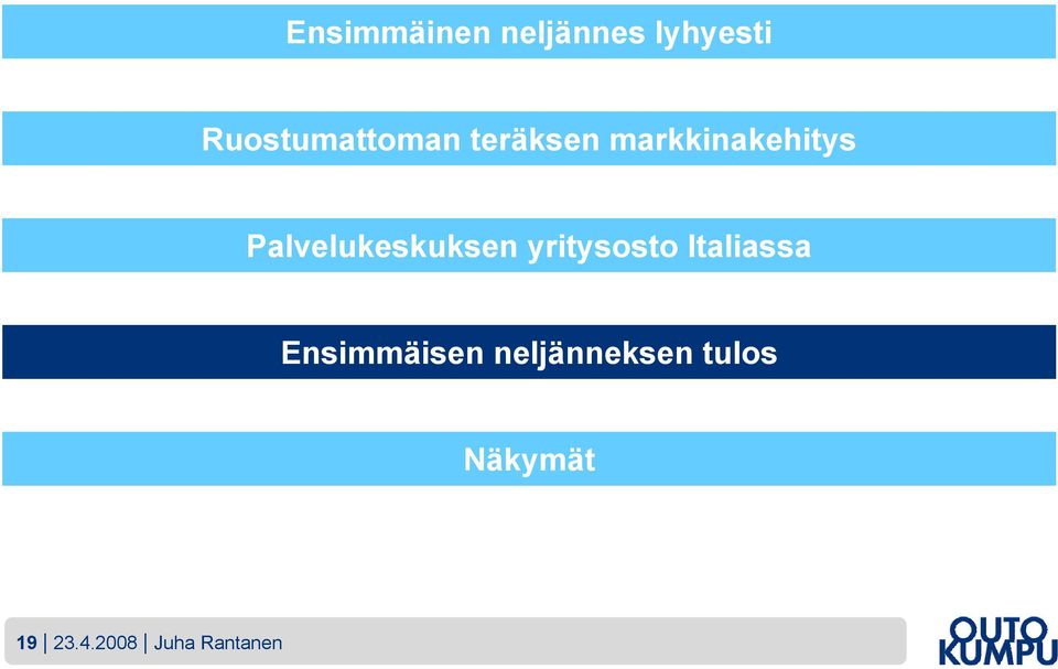 Palvelukeskuksen yritysosto Italiassa