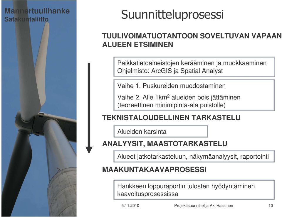 Alle 1km 2 alueiden pois jättäminen (teoreettinen minimipinta-ala puistolle) TEKNISTALOUDELLINEN TARKASTELU Alueiden karsinta ANALYYSIT,