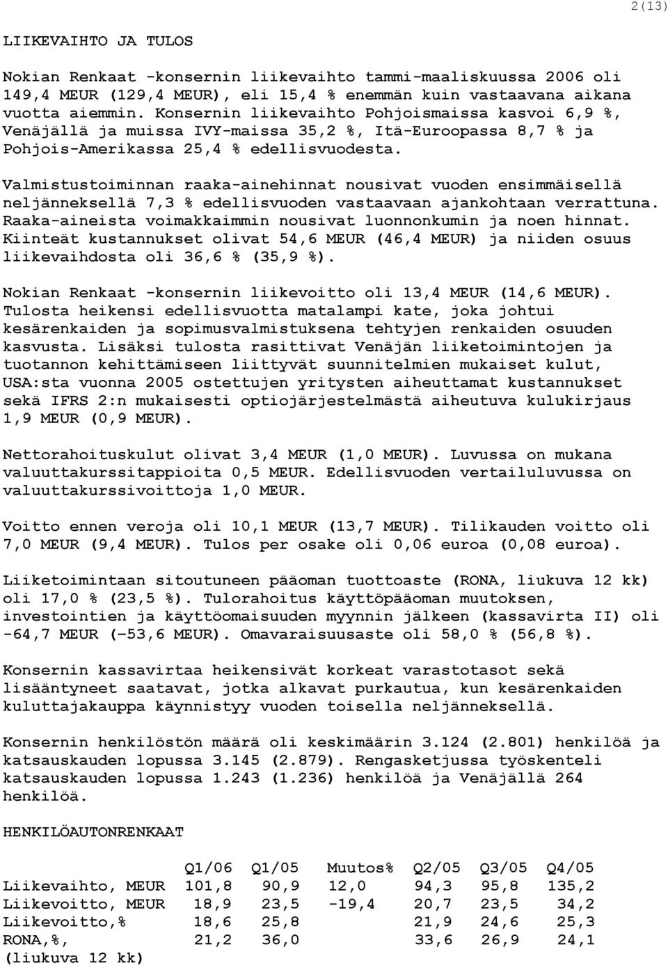 Valmistustoiminnan raaka-ainehinnat nousivat vuoden ensimmäisellä neljänneksellä 7,3 % edellisvuoden vastaavaan ajankohtaan verrattuna.