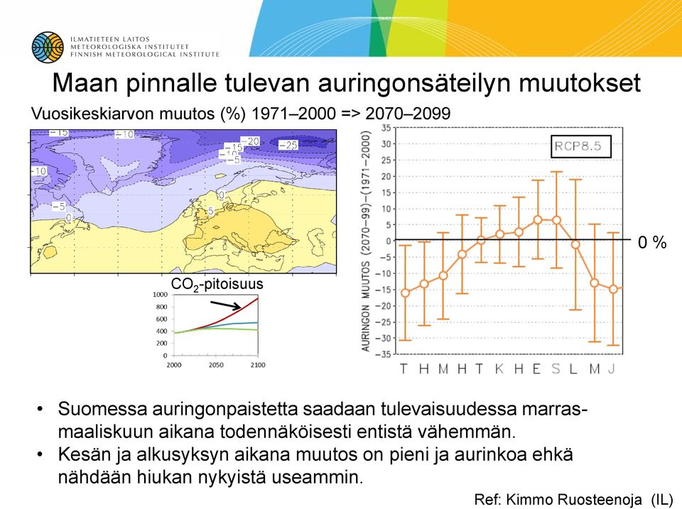 marrasmaaliskuun aikana todennäköisesti entistä vähemmän.