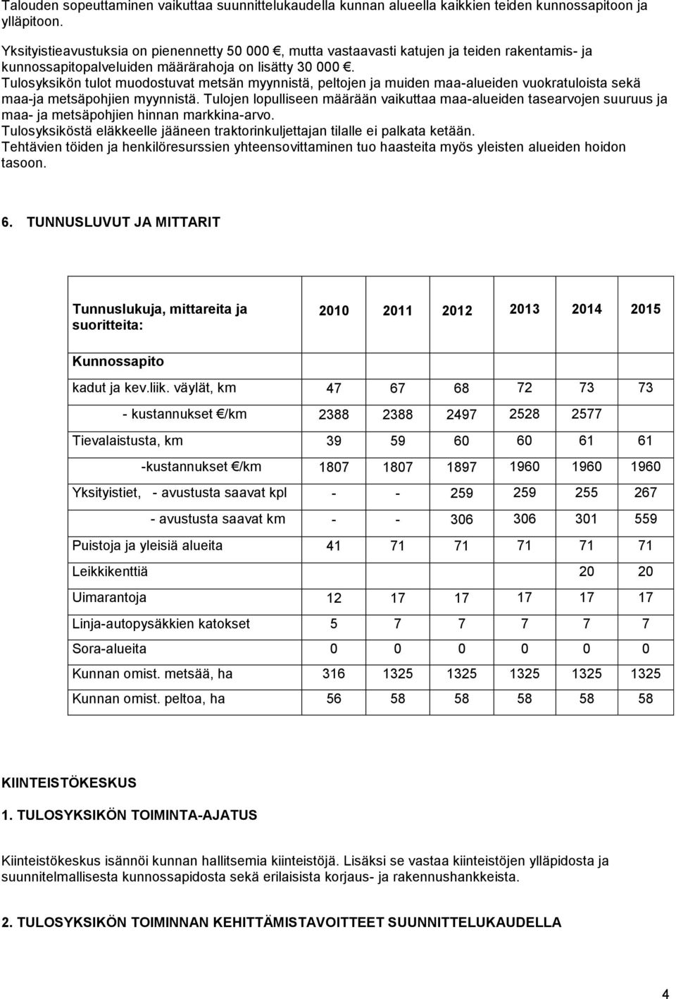 Tulosyksikön tulot muodostuvat metsän myynnistä, peltojen ja muiden maa-alueiden vuokratuloista sekä maa-ja metsäpohjien myynnistä.