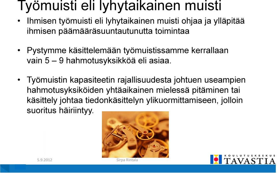 hahmotusyksikköä eli asiaa.