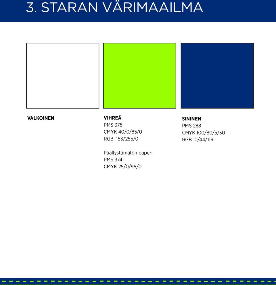 Päällystämätön paperi PMS 374 CMYK