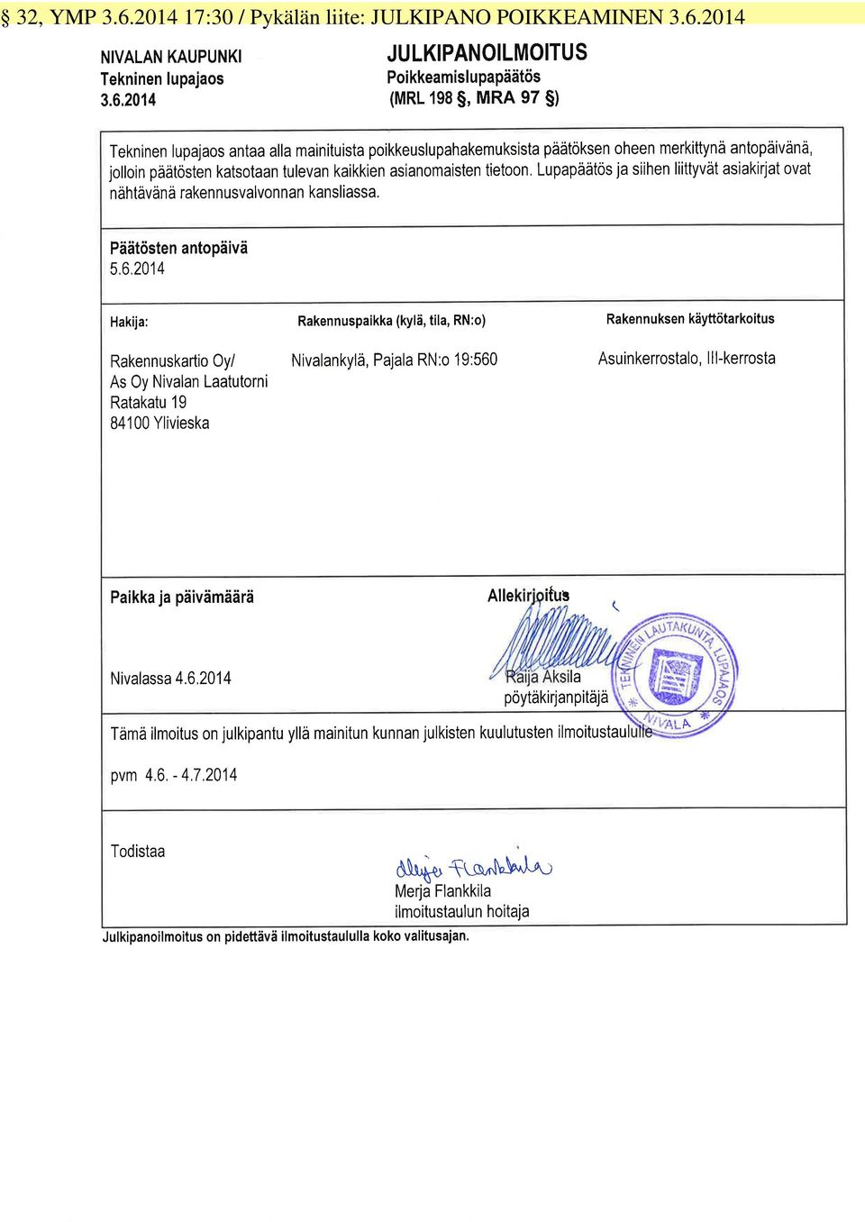 Pykälän liite: