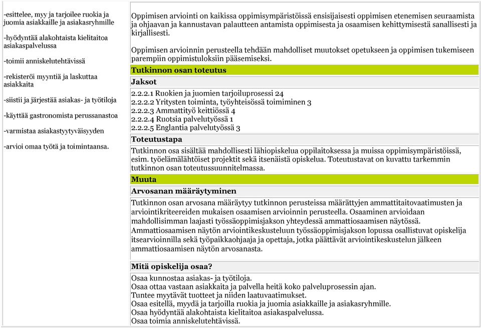 Oppimisen arviointi on kaikissa oppimisympäristöissä ensisijaisesti oppimisen etenemisen seuraamista ja ohjaavan ja kannustavan palautteen antamista oppimisesta ja osaamisen kehittymisestä