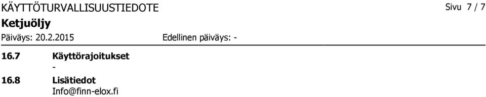 .2.2015 Edellinen päiväys: 16.