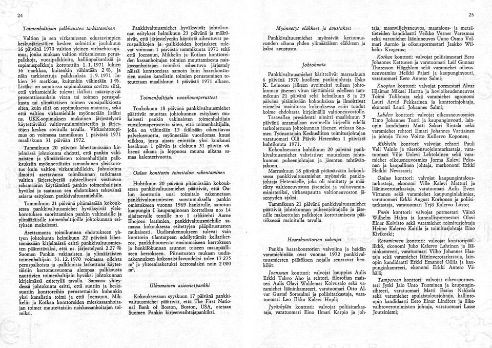 1971 lu kien 34 markkaa, kuitenkin vähintään 1 %.