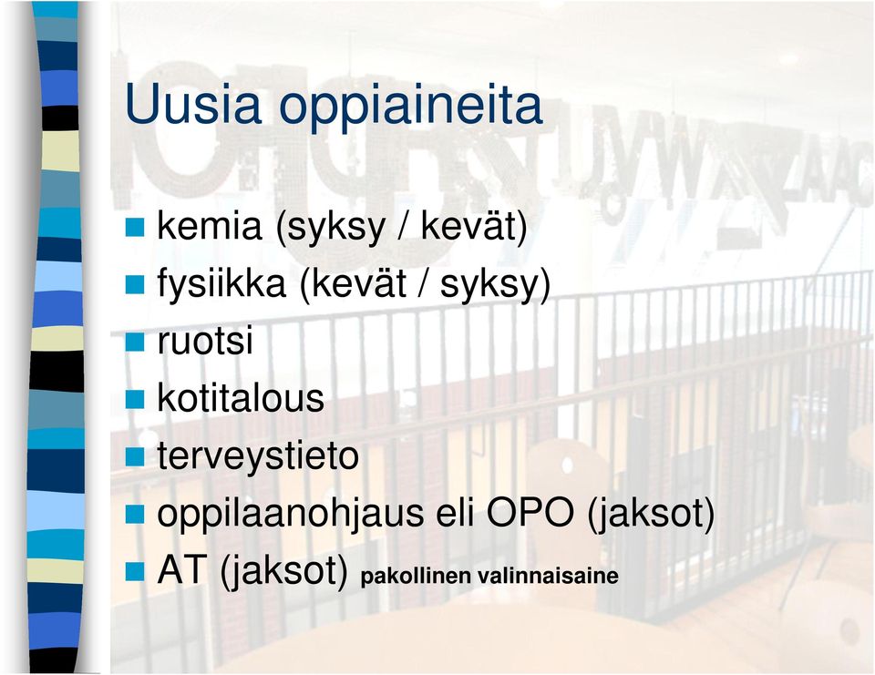 kotitalous terveystieto oppilaanohjaus