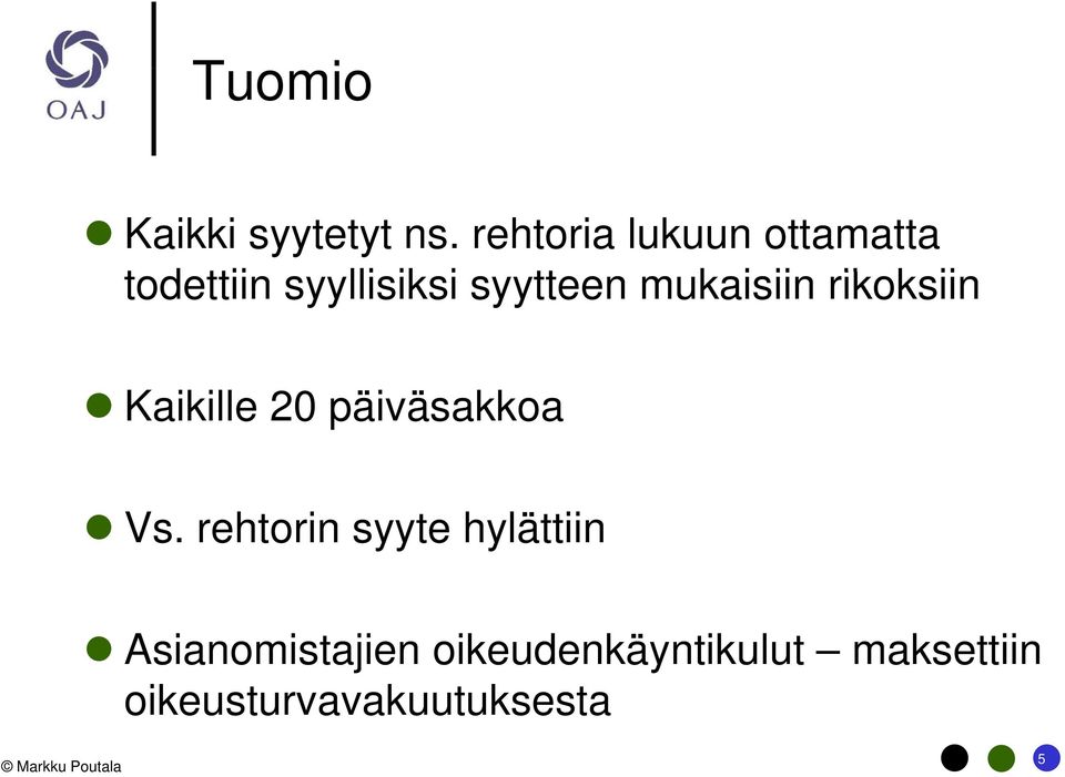 syytteen mukaisiin ii rikoksiin k ii Kaikille 20 päiväsakkoa