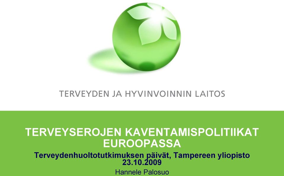 Terveydenhuoltotutkimuksen