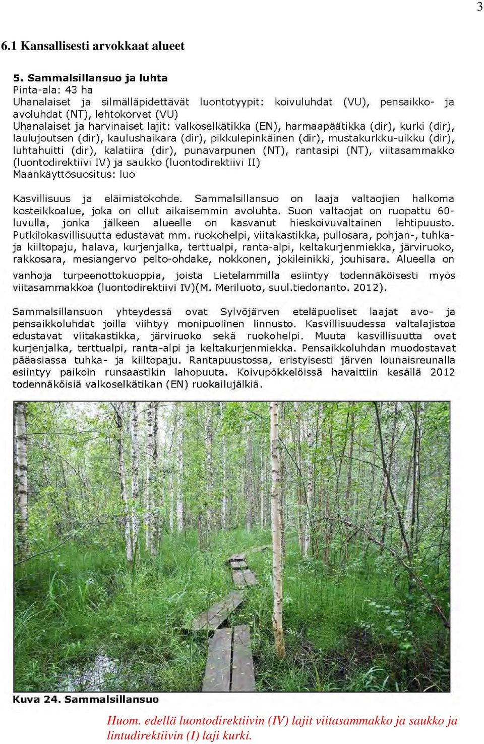 edellä luontodirektiivin (IV)