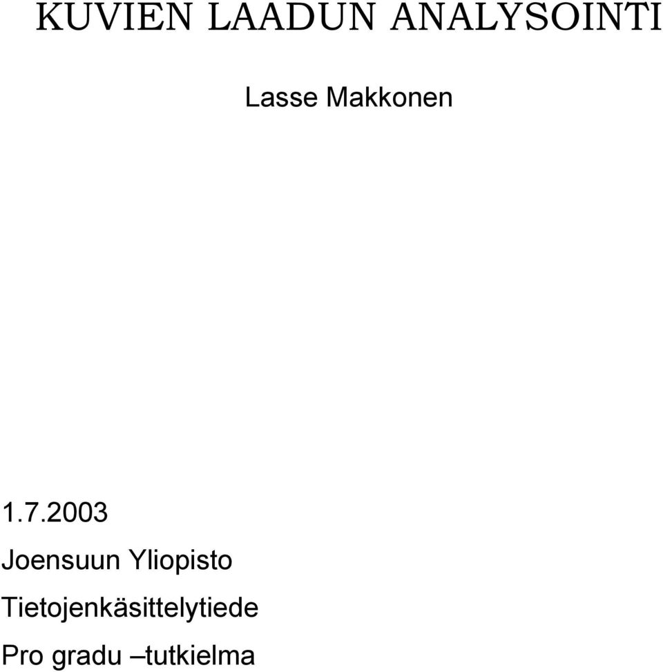 2003 Joensuun Ylopsto