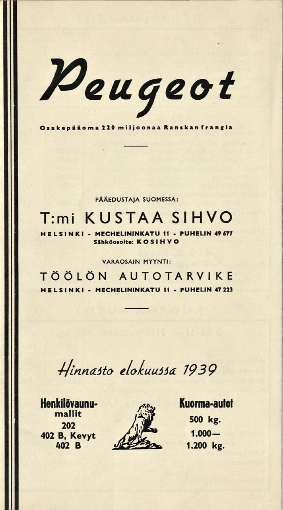 Sähköosoite: K O S I H V O VARAOSAIN MYYNTI TÖÖLÖN AUTOTARVIKE HELSINKI - 11.