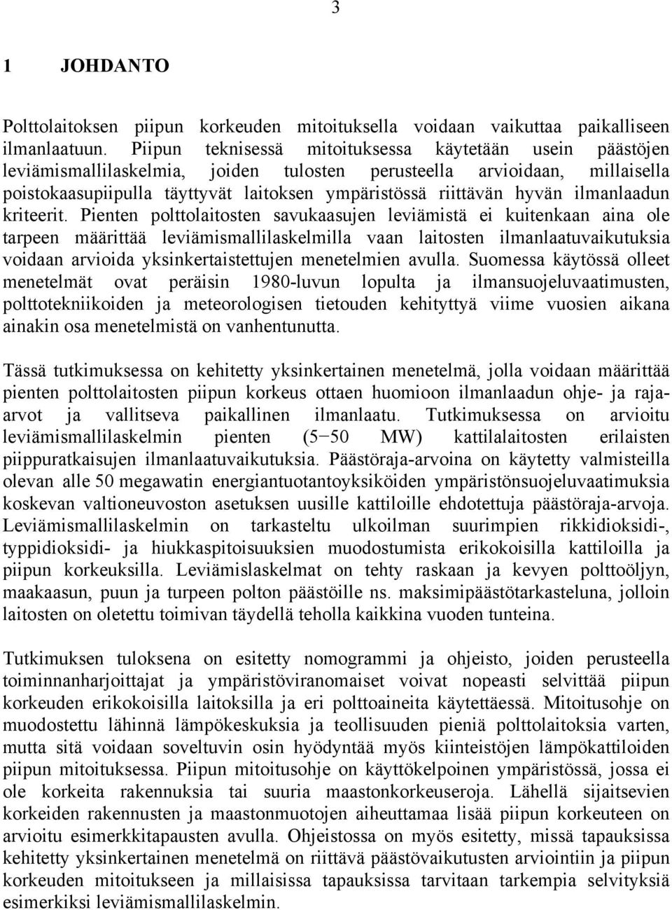 hyvän ilmanlaadun kriteerit.