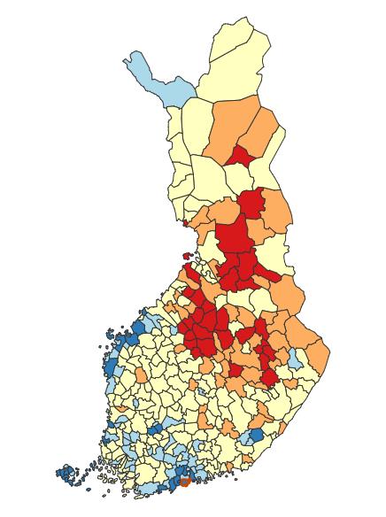 THL:n sairastavuusindeksi, ikävakioitu