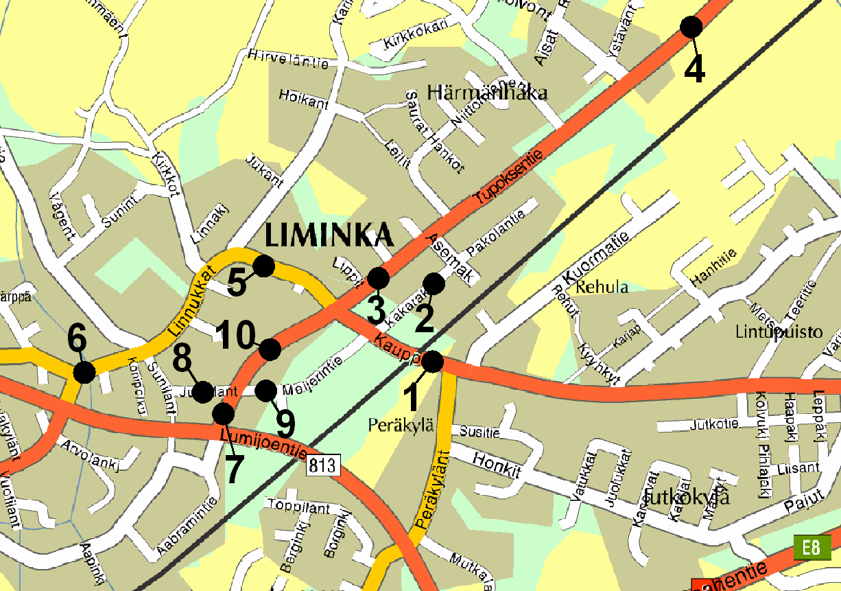 KUVA 8. Liikennetutkimuspisteet 13-20.5.2009 3.2 Liikennekäyttäytymiskysely Tienkäyttäjille kohdistettu kysely on yksi tapa kerätä aineistoa.