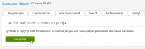 FORMATIIVINEN ARVIOINTI (OHJEISTUKSESSA KÄYTETTY VISMAN YLEISIÄ OHJEITA FORMATIIVISEN ARVIOINNIN TEKEMISESTÄ. LISÄTIETOJA VISMA.