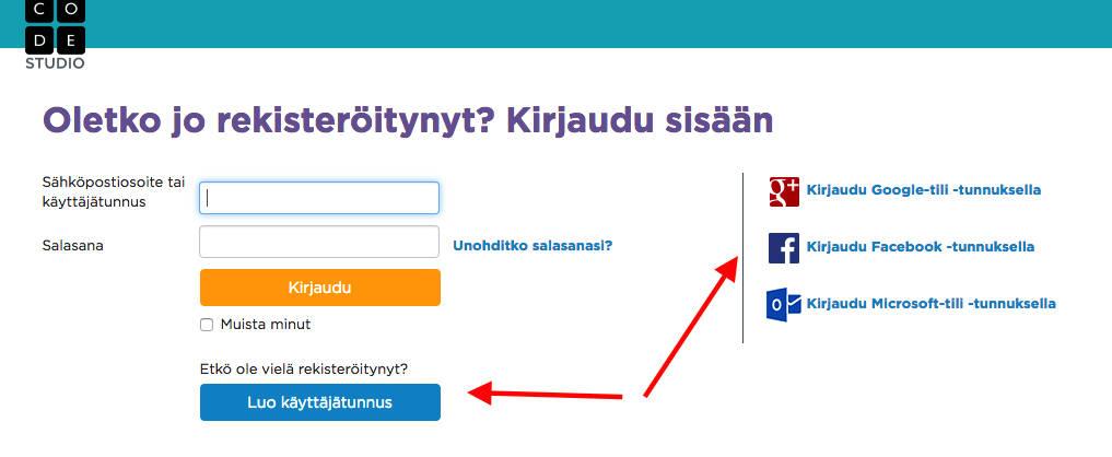 ENNAKKOVALMISTELUT Kirjautuminen palveluun Ennen