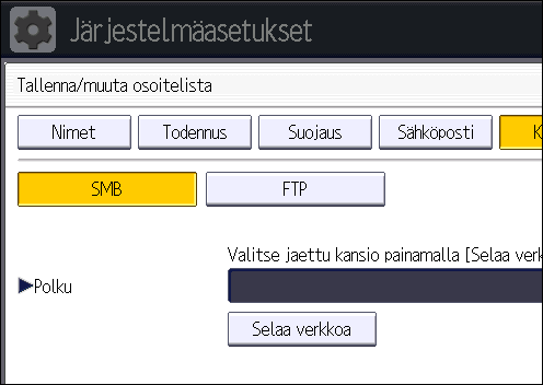 Kansioon skannauksen perustoiminnot [Usein]: tiedot lisätään sivulle, joka tulee näkyviin ensimmäisenä.