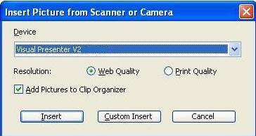 8.18.1 Valokuvan lisääminen MS-Paint-sovellukseen 1. Napsauta [File > From Scanner or Camera] MS-Paint sovelluksessa kuten näkyy alhaalla vasemmasta kaaviosta. 2.