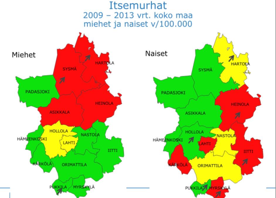 Alkoholiperäisten sairauksien ja itsemurhien