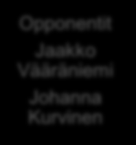 2 OPINNÄYTETYÖN SUUNNITTELUPROSESSI JA TAVOITTEET Projektimme organisaatioon kuuluivat asettaja, projektipäälliköt, ohjausryhmä, asiantuntijat sekä erillisenä ryhmänään muut tukijat.