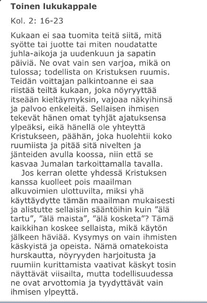 T91: @heikkihilvo 12. lokakuuta 2014 #twaarna Pälyillen lähdin Jeesuksen perään, mutta seura alkoi muuttaa rohkeaksi. Sain hengittää Hengen happea ja vapautua iloon. T792: @teemulaajasalo 12.