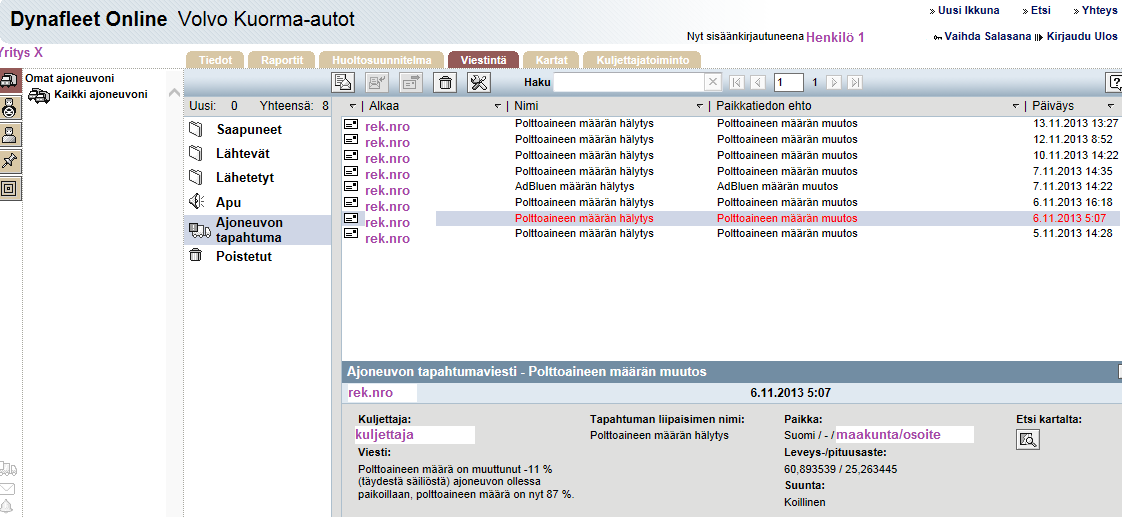 37 Viestintä Viestipalvelut toimivat sähköpostin tavoin ja helpottavat viestien lähettämistä kuorma-autojen ja toimiston välillä. Palvelu on helppokäyttöinen, nopea ja kustannustehokas.
