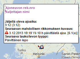 38 Kartat Karttatoiminnon avulla voidaan paikallistaa ajoneuvot kartalta, jolloin esimerkiksi kiireellisen kuljetuksen tarkka tila on kerrottavissa asiakkaalle toimistostakin käsin.