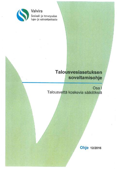 Talousvesiasetuksen soveltamisohje