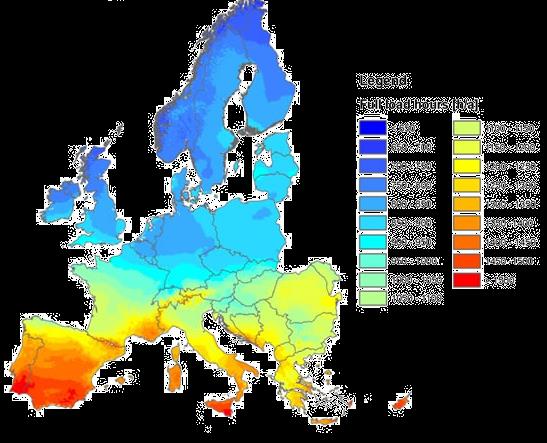 Aurinkosähkö Suomessa ja Euroopassa 900 AC Energy ( kwh ) 800 700 600 500 400 300 AC Energy