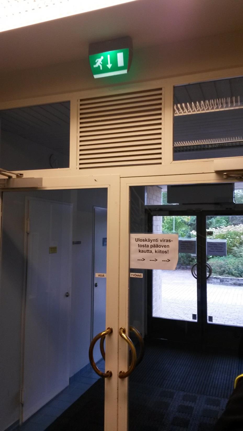 Turvallinen poistumisreitti?