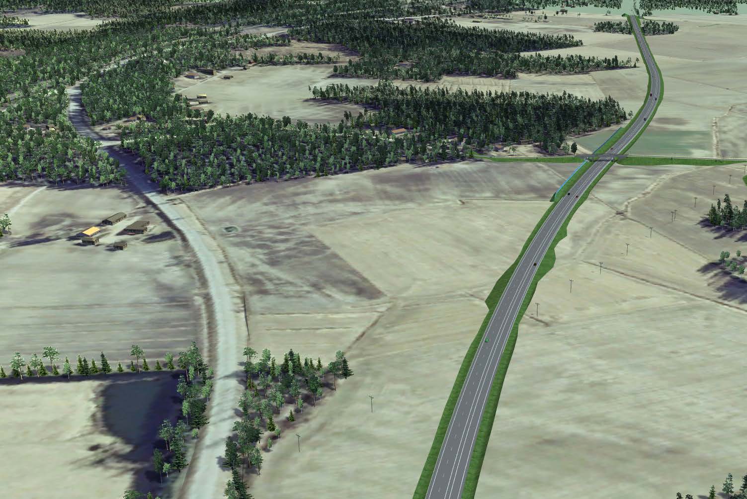 Kuva 5.2. Liikennemallin mukaiset tavoitetieverkon keskimääräiset liikennemäärät vuonna 2040 (keskimääräinen vuorokausiliikenne ajoneuvoa vuorokaudessa, KVL).